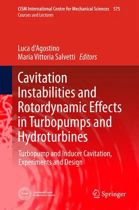 Salvetti / d'Agostino |  Cavitation Instabilities and Rotordynamic Effects in Turbopumps and Hydroturbines | Buch |  Sack Fachmedien