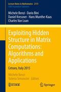 Benzi / Bini / Kressner |  Exploiting Hidden Structure in Matrix Computations: Algorithms and Applications | Buch |  Sack Fachmedien