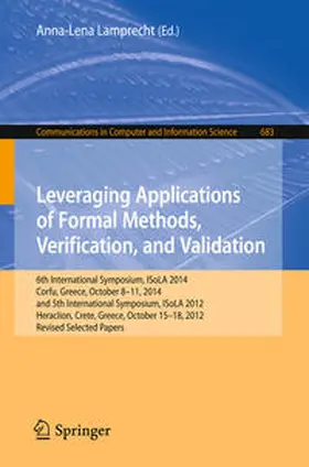 Lamprecht | Leveraging Applications of Formal Methods, Verification, and Validation | E-Book | www.sack.de