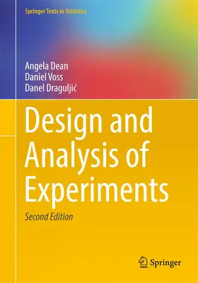 Dean / Draguljic / Voss |  Design and Analysis of Experiments | Buch |  Sack Fachmedien