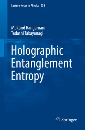 Rangamani / Takayanagi |  Holographic Entanglement Entropy | Buch |  Sack Fachmedien