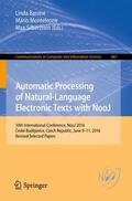 Barone / Silberztein / Monteleone |  Automatic Processing of Natural-Language Electronic Texts with NooJ | Buch |  Sack Fachmedien