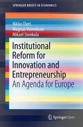 Elert / Henrekson / Stenkula |  Institutional Reform for Enhanced Innovation and Entrepreneurship | Buch |  Sack Fachmedien