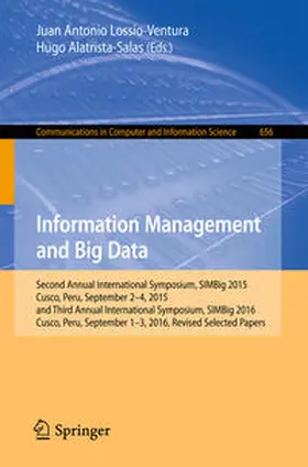 Lossio-Ventura / Alatrista-Salas |  Information Management and Big Data | eBook | Sack Fachmedien