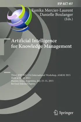 Boulanger / Mercier-Laurent |  Artificial Intelligence for Knowledge Management | Buch |  Sack Fachmedien