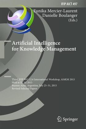 Boulanger / Mercier-Laurent | Artificial Intelligence for Knowledge Management | Buch | 978-3-319-55969-8 | sack.de