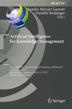 Mercier-Laurent / Boulanger |  Artificial Intelligence for Knowledge Management | eBook | Sack Fachmedien