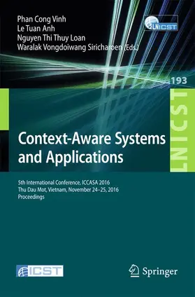 Cong Vinh / Vongdoiwang Siricharoen / Tuan Anh |  Context-Aware Systems and Applications | Buch |  Sack Fachmedien