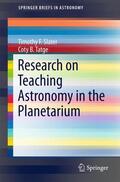 Slater / Tatge |  Slater, T: Research on Teaching Astronomy in the Planetarium | Buch |  Sack Fachmedien