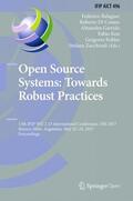Balaguer / Di Cosmo / Zacchiroli |  Open Source Systems: Towards Robust Practices | Buch |  Sack Fachmedien