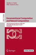 Stannett / Patitz |  Unconventional Computation and Natural Computation | Buch |  Sack Fachmedien