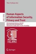 Tryfonas |  Human Aspects of Information Security, Privacy and Trust | Buch |  Sack Fachmedien