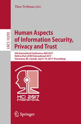 Tryfonas |  Human Aspects of Information Security, Privacy and Trust | eBook | Sack Fachmedien