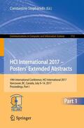 Stephanidis |  HCI International 2017 ¿ Posters' Extended Abstracts | Buch |  Sack Fachmedien