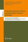 Reinhartz-Berger / Gulden / Bera |  Enterprise, Business-Process and Information Systems Modeling | Buch |  Sack Fachmedien