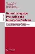 Frasincar / Métais / Ittoo |  Natural Language Processing and Information Systems | Buch |  Sack Fachmedien