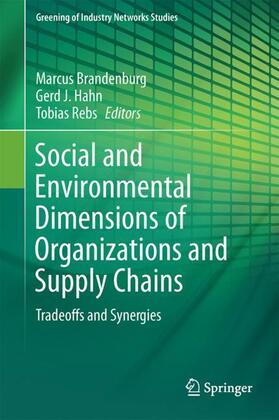 Brandenburg / Rebs / Hahn |  Social and Environmental Dimensions of Organizations and Supply Chains | Buch |  Sack Fachmedien
