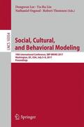 Lee / Thomson / Osgood |  Social, Cultural, and Behavioral Modeling | Buch |  Sack Fachmedien