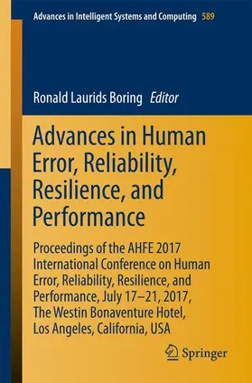 Boring |  Advances in Human Error, Reliability, Resilience, and Performance | Buch |  Sack Fachmedien