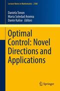 Tonon / Kalise / Aronna |  Optimal Control: Novel Directions and Applications | Buch |  Sack Fachmedien