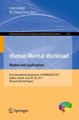 Leva / Longo |  Human Mental Workload: Models and Applications | Buch |  Sack Fachmedien