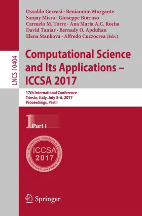 Gervasi / Torre / Murgante |  Computational Science and Its Applications - ICCSA 2017 | Buch |  Sack Fachmedien