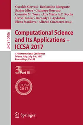 Gervasi / Murgante / Cuzzocrea | Computational Science and Its Applications – ICCSA 2017 | E-Book | sack.de