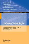 Cabello / Cardoso / van Sinderen |  Software Technologies | Buch |  Sack Fachmedien