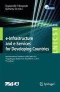 Sie / Bissyande |  e-Infrastructure and e-Services for Developing Countries | Buch |  Sack Fachmedien