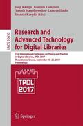 Kamps / Tsakonas / Karydis |  Research and Advanced Technology for Digital Libraries | Buch |  Sack Fachmedien