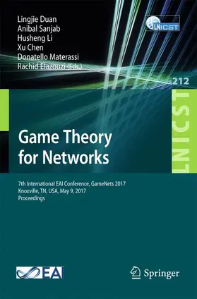 Duan / Sanjab / Elazouzi |  Game Theory for Networks | Buch |  Sack Fachmedien