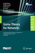 Duan / Sanjab / Elazouzi |  Game Theory for Networks | Buch |  Sack Fachmedien