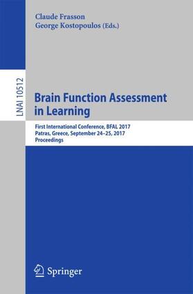 Kostopoulos / Frasson |  Brain Function Assessment in Learning | Buch |  Sack Fachmedien