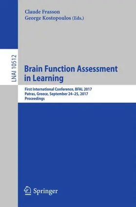 Kostopoulos / Frasson |  Brain Function Assessment in Learning | Buch |  Sack Fachmedien