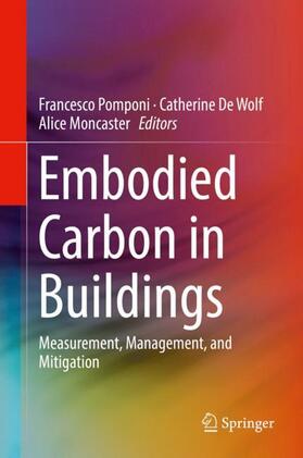 Pomponi / Moncaster / De Wolf | Embodied Carbon in Buildings | Buch | 978-3-319-72795-0 | sack.de