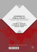 Dunlop / Trein / Radaelli |  Learning in Public Policy | Buch |  Sack Fachmedien