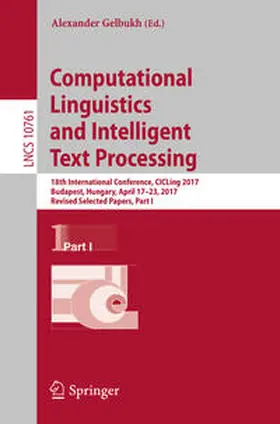 Gelbukh | Computational Linguistics and Intelligent Text Processing | E-Book | sack.de