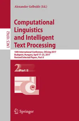 Gelbukh | Computational Linguistics and Intelligent Text Processing | E-Book | sack.de