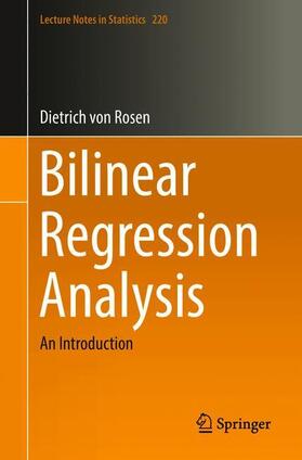 von Rosen |  Bilinear Regression Analysis | Buch |  Sack Fachmedien