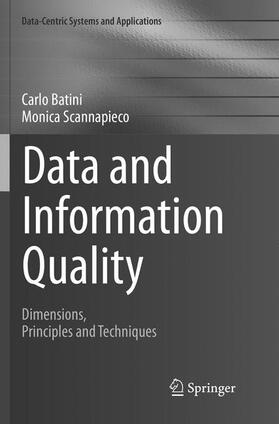 Scannapieco / Batini | Data and Information Quality | Buch | 978-3-319-79581-2 | sack.de