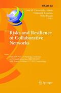 Camarinha-Matos / Picard / Benaben |  Risks and Resilience of Collaborative Networks | Buch |  Sack Fachmedien