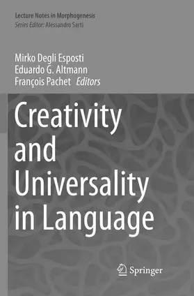 Degli Esposti / Pachet / Altmann |  Creativity and Universality in Language | Buch |  Sack Fachmedien