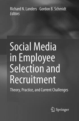 Schmidt / Landers | Social Media in Employee Selection and Recruitment | Buch | sack.de