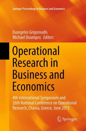 Doumpos / Grigoroudis | Operational Research in Business and Economics | Buch | 978-3-319-81419-3 | sack.de