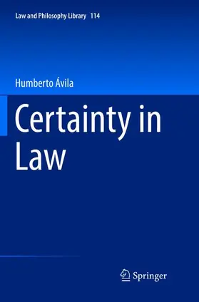 Ávila |  Certainty in Law | Buch |  Sack Fachmedien