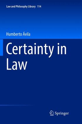 Ávila | Certainty in Law | Buch | 978-3-319-81504-6 | sack.de