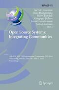Crowston / Hammouda / Lindman |  Open Source Systems: Integrating Communities | Buch |  Sack Fachmedien