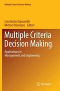 Doumpos / Zopounidis |  Multiple Criteria Decision Making | Buch |  Sack Fachmedien