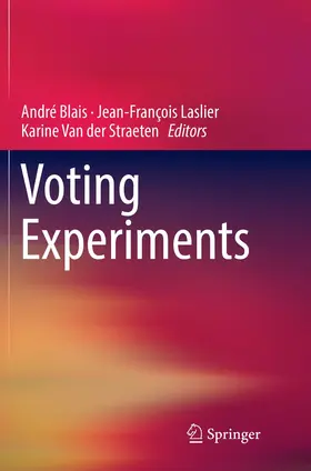 Blais / Van der Straeten / Laslier |  Voting Experiments | Buch |  Sack Fachmedien