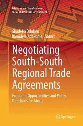 Adekunle / Odularu |  Negotiating South-South Regional Trade Agreements | Buch |  Sack Fachmedien